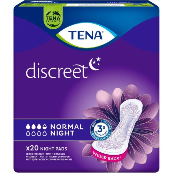 TENA DISCREET Inkontinenz Einlagen normal night 20 St.