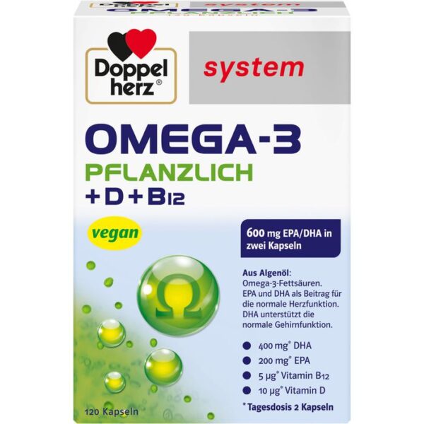 DOPPELHERZ Omega-3 pflanzlich system Kapseln 120 St.