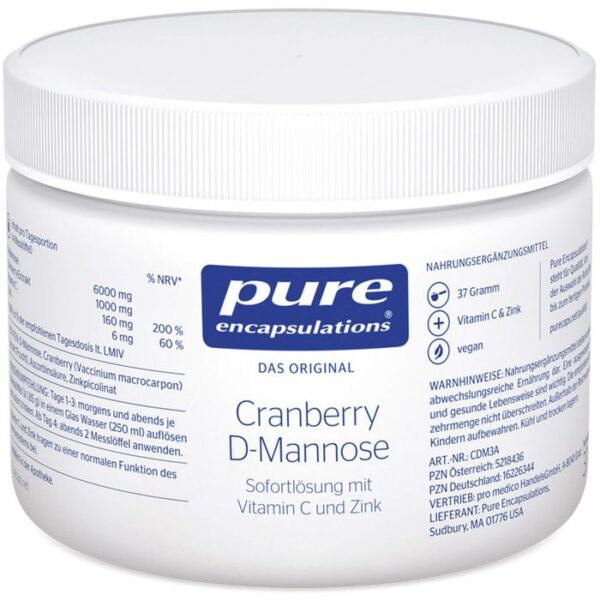 PURE ENCAPSULATIONS Cranberry D-Mannose Pulver 37 g