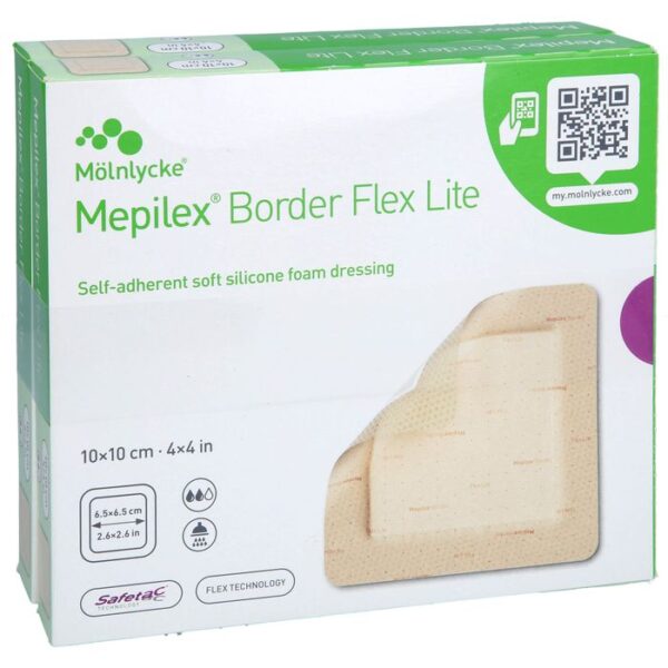 MEPILEX Border Flex Lite Schaumverband 10x10 cm 5 St.