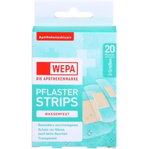 WEPA Pflasterstrips wasserfest 3 Größen 20 St.