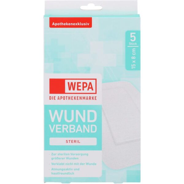 WEPA Wundverband 8x15 cm steril 5 St.