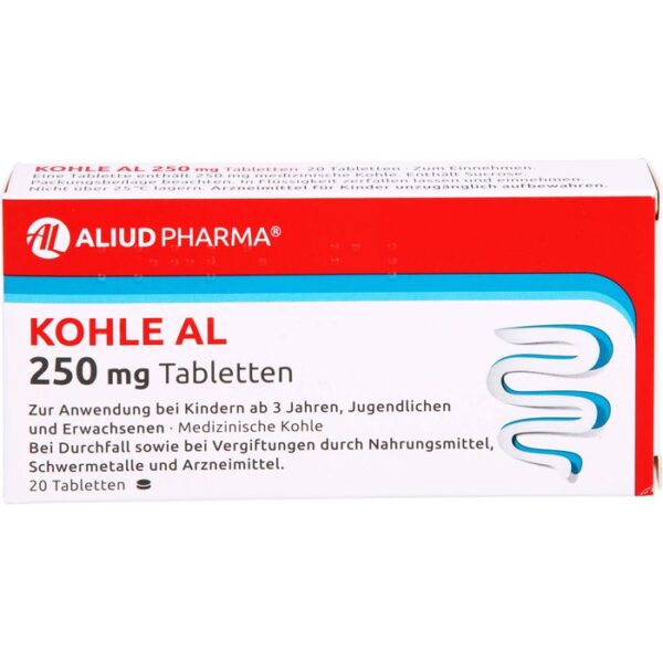 KOHLE AL 250 mg Tabletten 20 St.