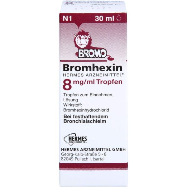 BROMHEXIN Hermes Arzneimittel 8 mg/ml Tropfen 30 ml