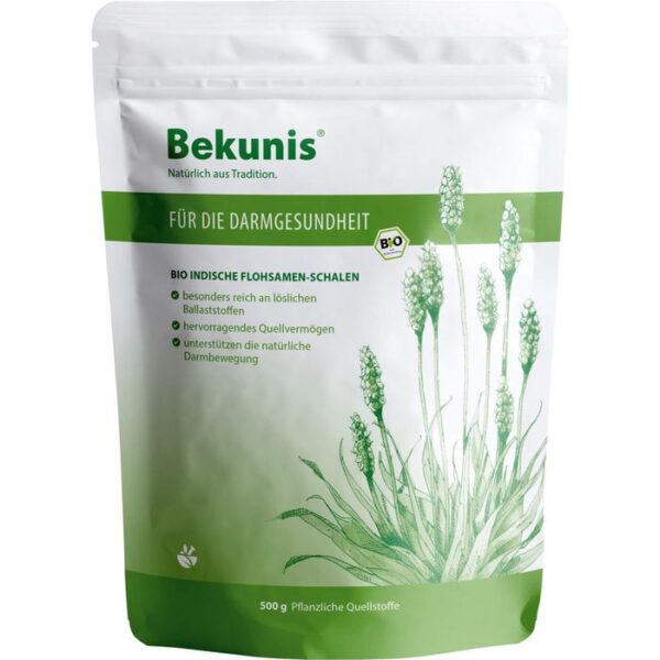 BEKUNIS Bio indische Flohsamenschalen 500 g