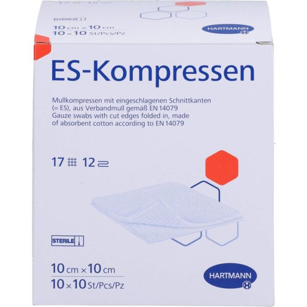 ES-KOMPRESSEN steril 10x10 cm Großpackung 100 St.