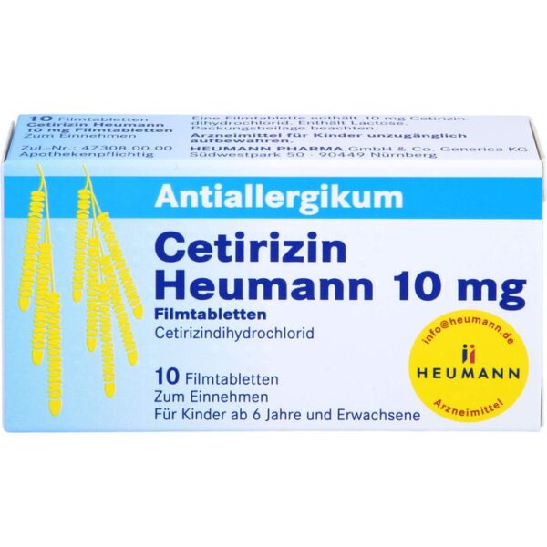 CETIRIZIN Heumann 10 mg Filmtabletten 10 St.