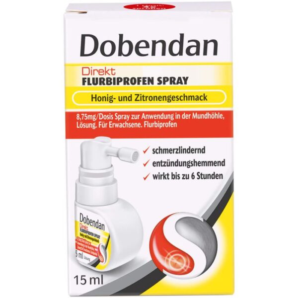 DOBENDAN Direkt Flurbiprofen Spray Honig & Zitrone 15 ml