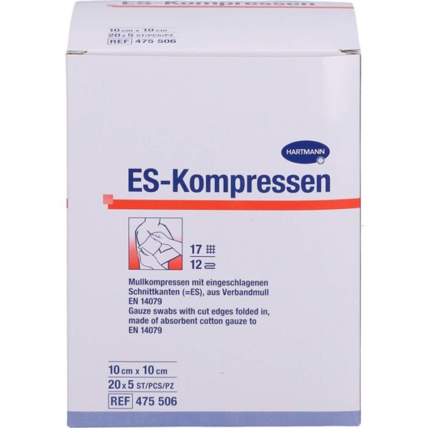 ES-KOMPRESSEN steril 10x10 cm Großpackung 100 St.