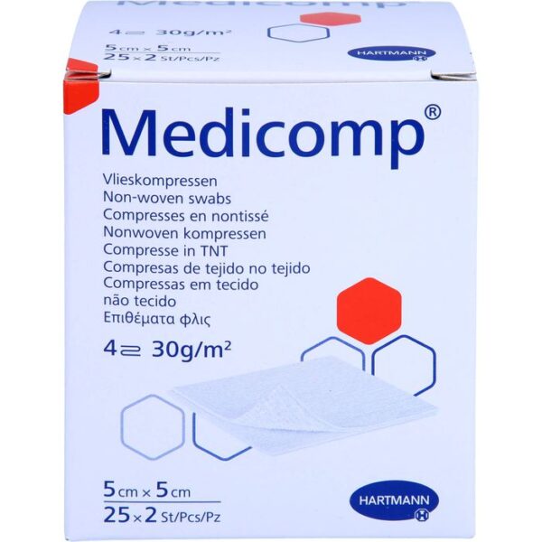 MEDICOMP Vlieskomp.steril 5x5 cm 4lagig 50 St.