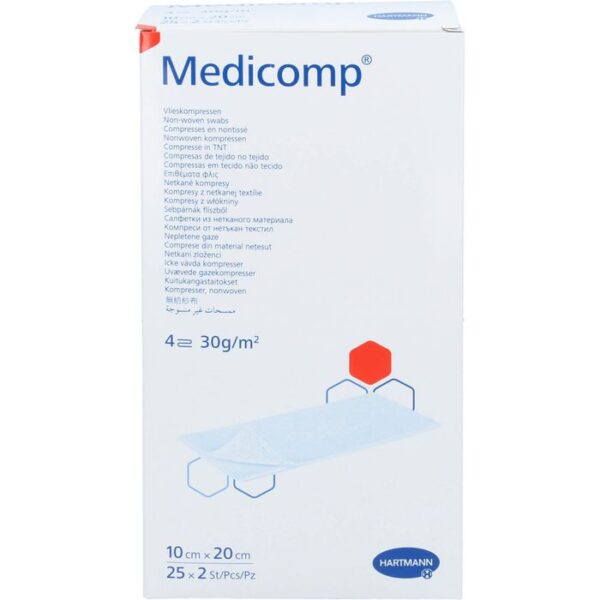 MEDICOMP Vlieskomp.steril 10x20 cm 4lagig 50 St.