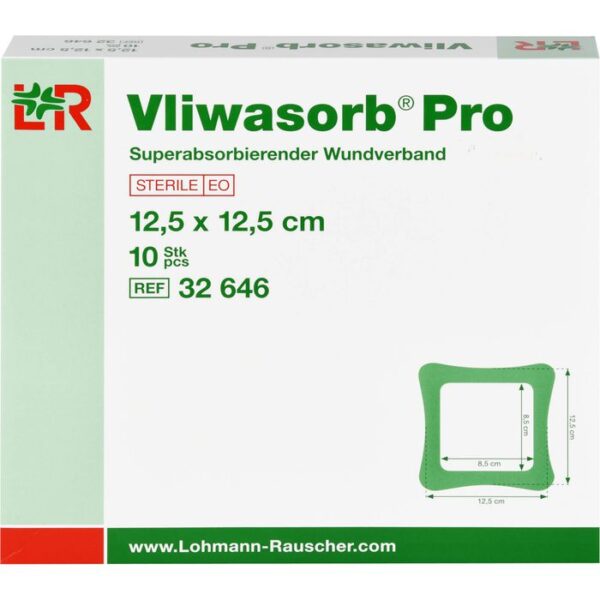 VLIWASORB Pro superabsorb.Komp.steril 12,5x12,5 cm 10 St.