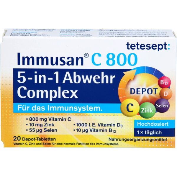 TETESEPT Immusan C 800 5in1 Abwehr Complex Tabl. 20 St.