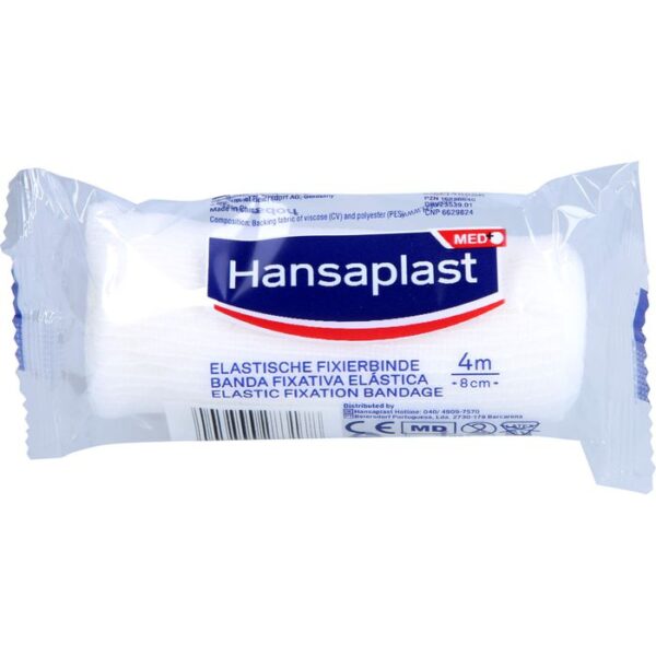 HANSAPLAST elastische Fixierb.gekreppt 8 cmx4 m 1 St.