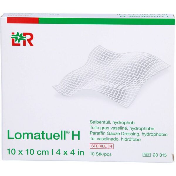 LOMATUELL H Salbentüll 10x10 cm steril 10 St.