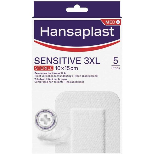 HANSAPLAST Sensitive Wundverband steril 10x15 cm 5 St.