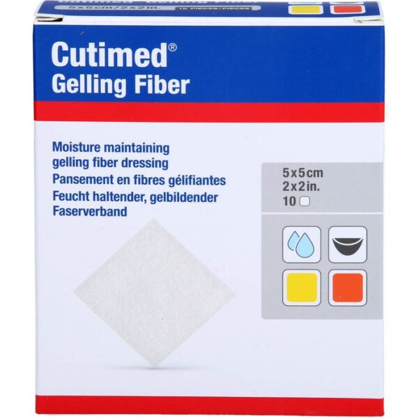 CUTIMED Gelling Fiber Kom.5x5 cm Hydrofaserverband 10 St.