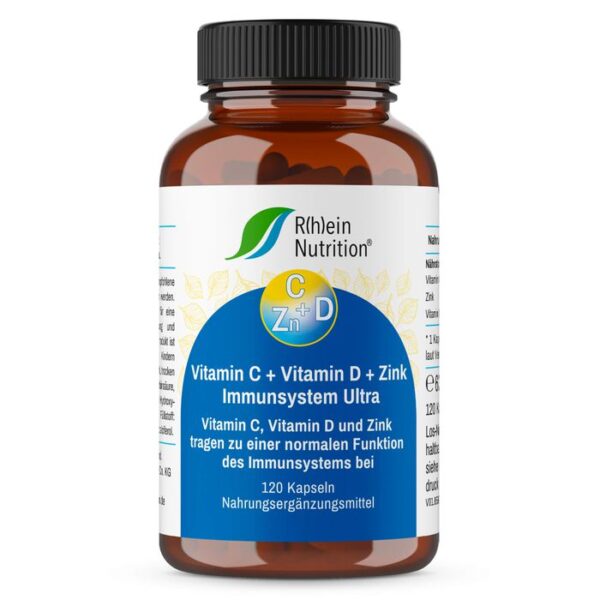 VITAMIN C+VITAMIN D+Zink Immunsystem Ultra Kapseln 120 St.