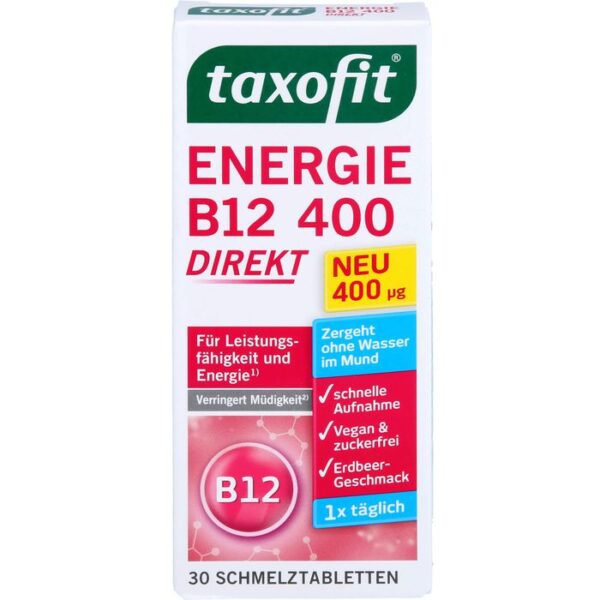 TAXOFIT Energie B12 400 Direkt Schmelztabletten 30 St.