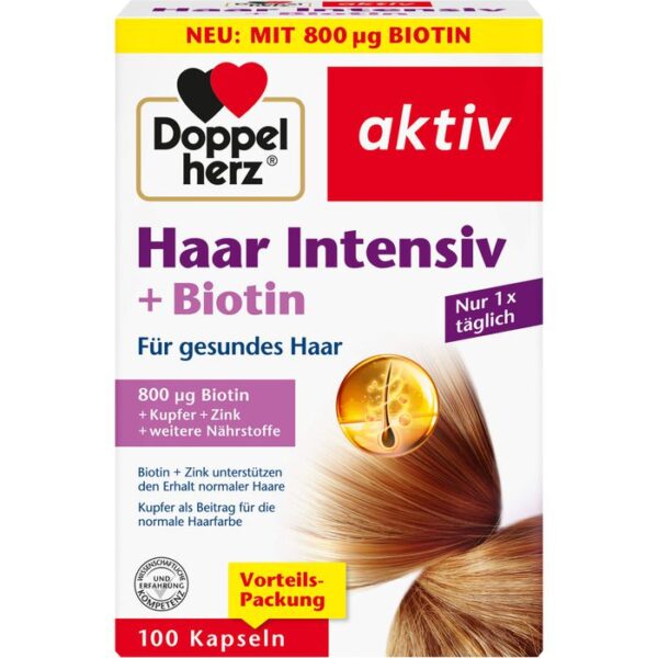 DOPPELHERZ Haar Intensiv+Biotin Kapseln 100 St.