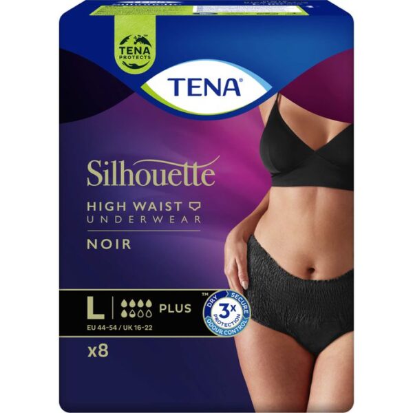 TENA SILHOUETTE Plus L noir Inkontinenz Pants 8 St.