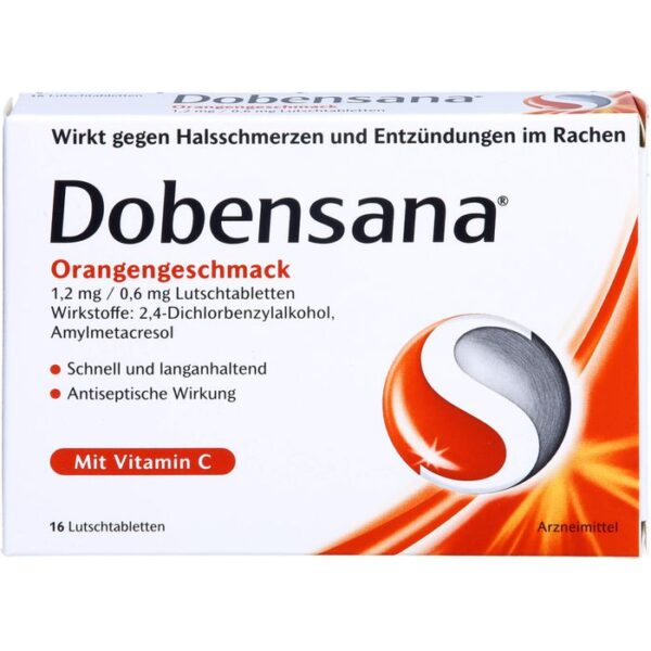 DOBENSANA Orangengeschmack 1,2mg/0,6mg Lutschtabl. 16 St.