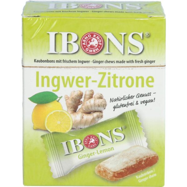 IBONS Ingwer Zitrone Box Kaubonbons 60 g