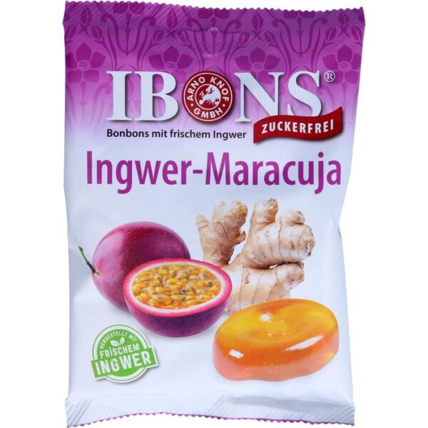 IBONS Ingwer Maracuja o.Zucker Tüte Lutschbonbons 75 g