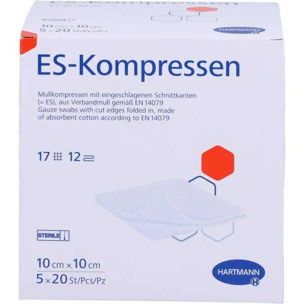 ES-KOMPRESSEN steril 10x10 cm Großpackung 100 St.