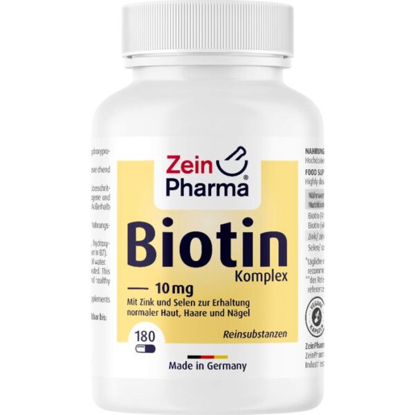 BIOTIN KOMPLEX 10 mg+Zink+Selen hochdosiert Kaps. 180 St.