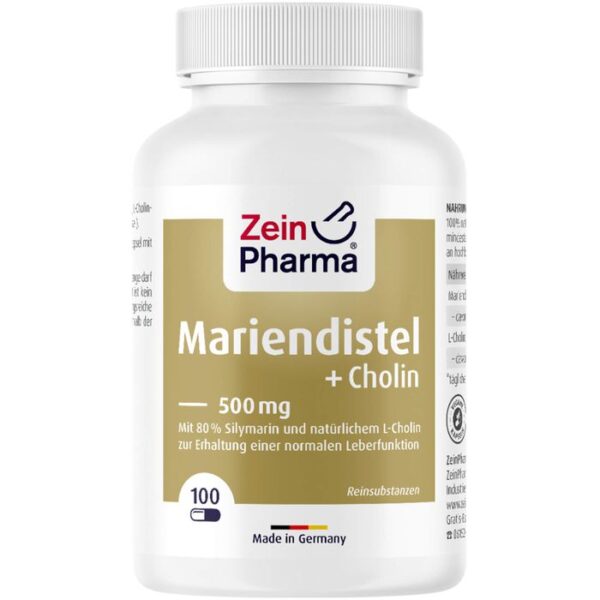 MARIENDISTEL+CHOLIN Kapseln 80% Silymarin 100 St.