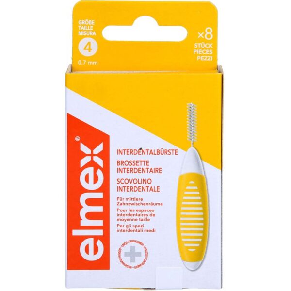 ELMEX Interdentalbürsten ISO Gr.4 0,7 mm gelb 8 St.