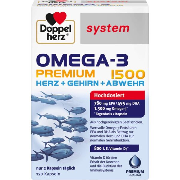 DOPPELHERZ Omega-3 Premium 1500 system Kapseln 120 St.