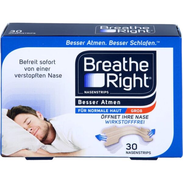 BESSER Atmen Breathe Right Nasenpfl.groß beige 30 St.