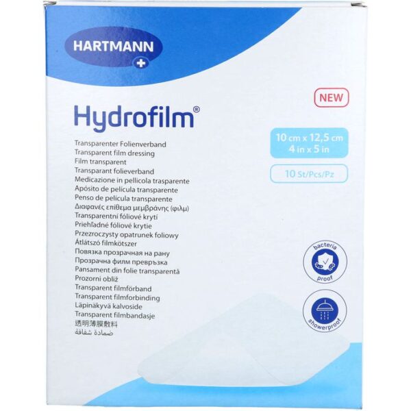 HYDROFILM transparenter Folienverband 10x12,5 cm 10 St.