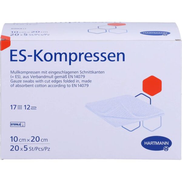 ES-KOMPRESSEN steril 10x20 cm Großpackung 100 St.