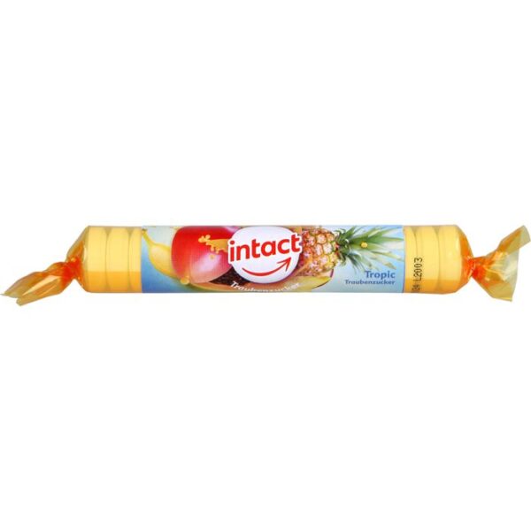 INTACT Traubenzucker Rolle Tropic 40 g