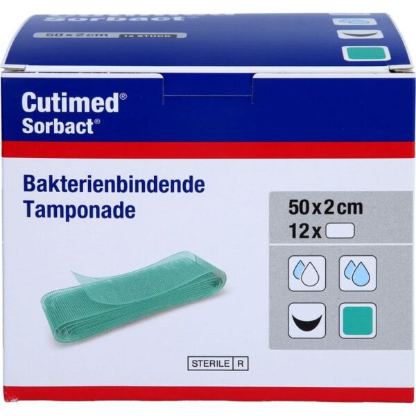 CUTIMED Sorbact Tamponaden 2x50 cm 12 St.