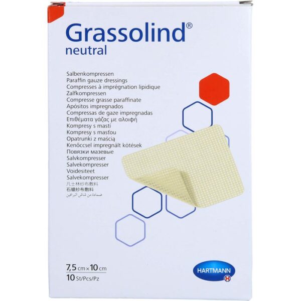 GRASSOLIND Salbenkompressen 7,5x10 cm steril 10 St.