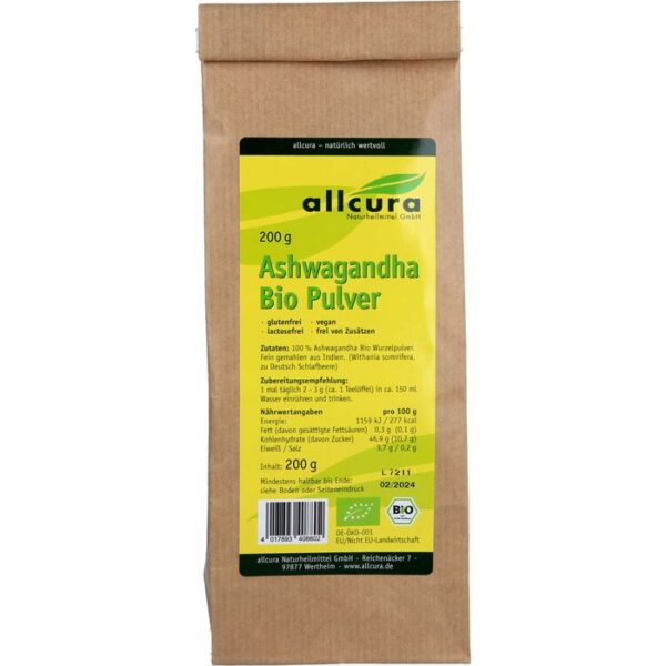 ASHWAGANDHA BIO Pulver 200 g