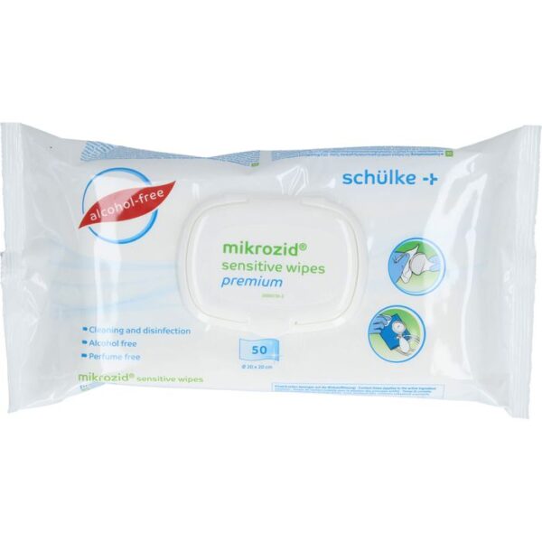 MIKROZID sensitive wipes premium Des.MP+Flä.Softp. 50 St.