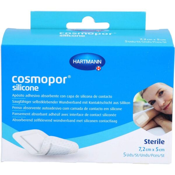 COSMOPOR silicone Wundverband 5x7,2 cm 5 St.