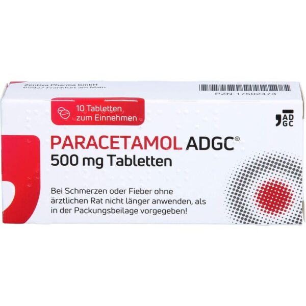 PARACETAMOL ADGC 500 mg Tabletten 10 St.