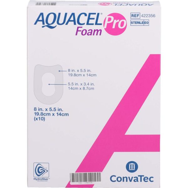 AQUACEL Foam Pro Ferse 14x19,8 cm Hydrof.Schaumv. 10 St.