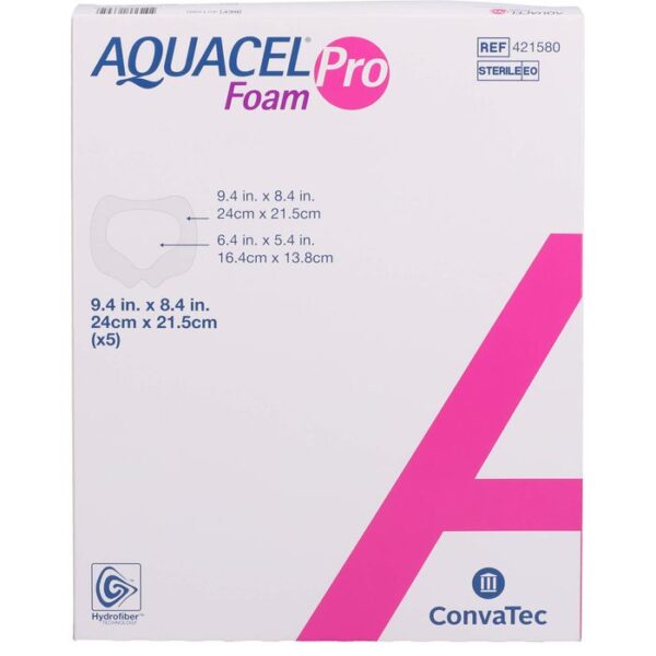 AQUACEL Foam Pro Sakral 21,5x24 cm Hydrof.Schaumv. 5 St.