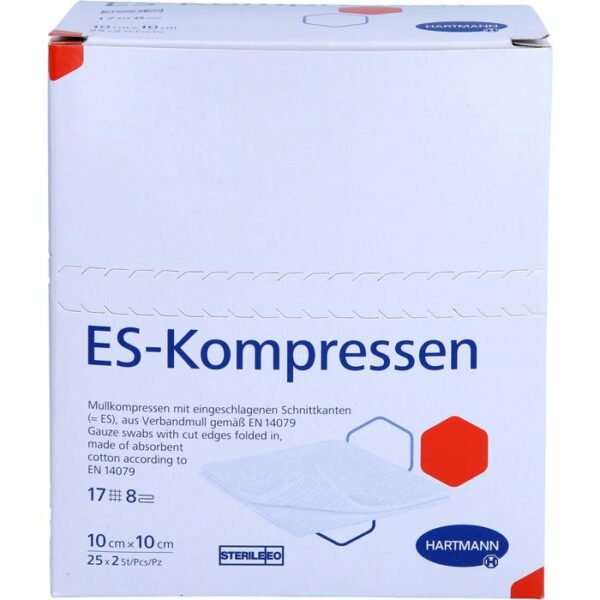 ES-KOMPRESSEN steril 10x10 cm 8fach 50 St.