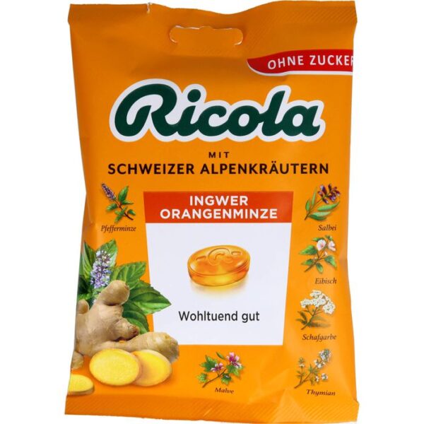 RICOLA o.Z.Beutel Ingwer Orangenminze Bonbons 75 g