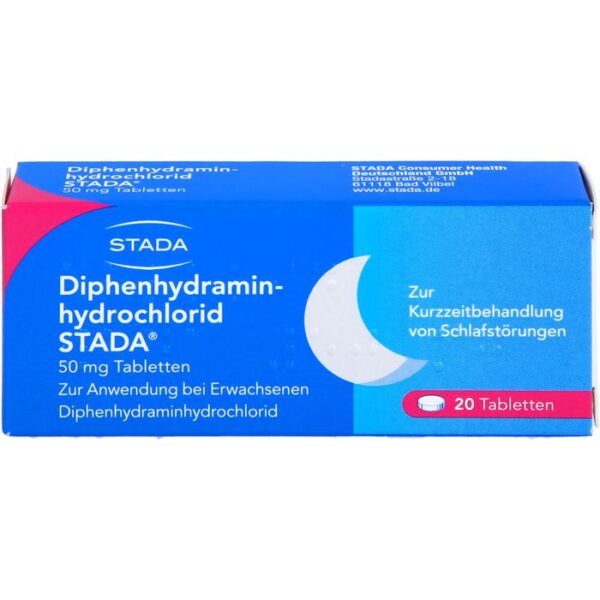 DIPHENHYDRAMINHYDROCHLORID STADA 50 mg Tabletten 20 St.