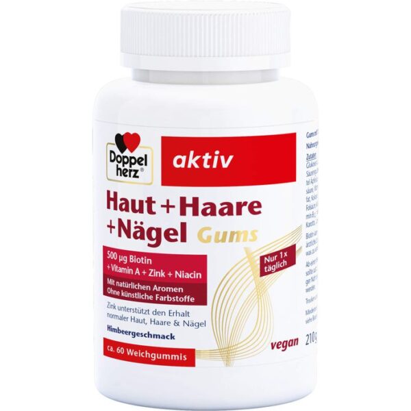 DOPPELHERZ Haut+Haare+Nägel Gums 60 St.