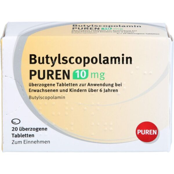 BUTYLSCOPOLAMIN PUREN 10 mg überzogene Tab. 20 St.